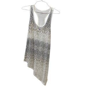 Express Top Asymmetrical Color Cream with gray and rhinestone size Medium